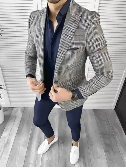 Tinuta barbati smart casual Pantaloni + Camasa + Sacou 10531