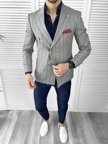 Tinuta barbati smart casual Pantaloni + Camasa + Sacou 10541