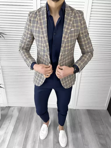 Tinuta barbati smart casual Pantaloni + Camasa + Sacou 10542