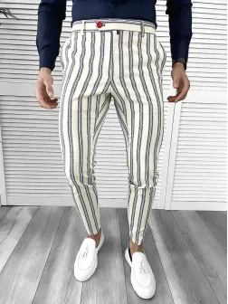 Pantaloni barbati eleganti 10494 F6-4.3 12-2 E~