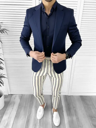 Tinuta barbati smart casual Pantaloni + Camasa + Sacou 10522