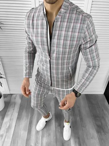 Trening barbati slim fit Pantaloni + Hanorac 10468 P18-4.2