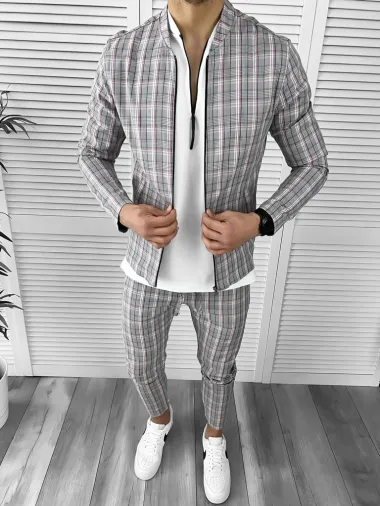 Trening barbati slim fit Pantaloni + Hanorac 10468 P18-4.2