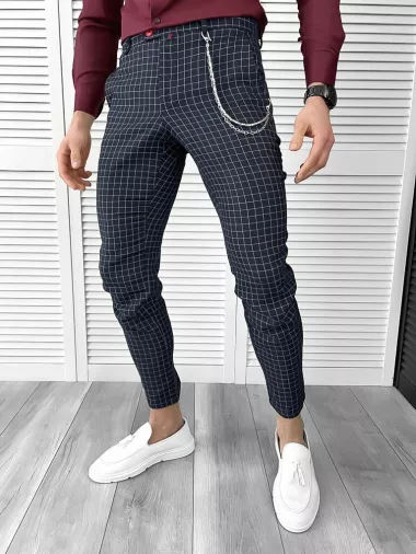 Pantaloni barbati eleganti in carouri 10403 F2-5.1
