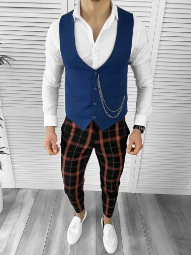 Tinuta barbati smart casual Pantaloni + Camasa+Vesta 10407