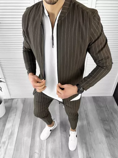 Trening barbati slim fit Pantaloni + Hanorac 10387 