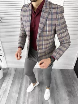 Tinuta barbati smart casual Pantaloni + Camasa + Sacou 1029