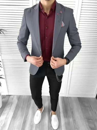 Tinuta barbati smart casual Pantaloni + Camasa + Sacou 10301