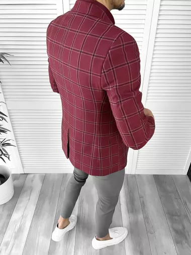 Sacou barbati slim fit grena 10324 S1-3