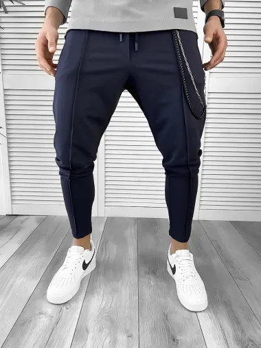 Pantaloni de trening bleumarin conici 10274 19-4.3