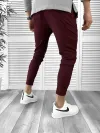 Pantaloni barbati casual regular fit grena 7086 123-2