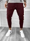 Pantaloni barbati casual regular fit grena 7086 123-2