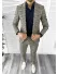 Costum barbati slim fit in carouri sacou + pantaloni 10268 D4-3.1