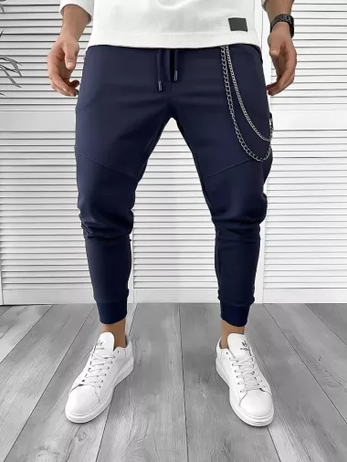 Pantaloni de trening bleumarin conici 10141 P18-5.3