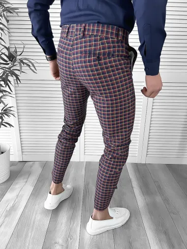 Pantaloni barbati eleganti in carouri 10061 x9