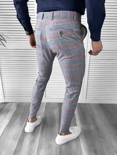 Pantaloni barbati eleganti in carouri 10062 P19-3.1