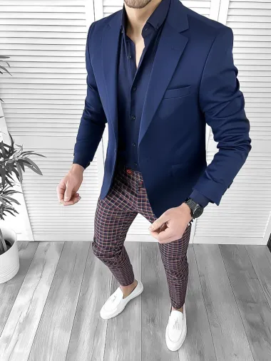 Tinuta barbati smart casual Pantaloni + Camasa + Sacou 10067