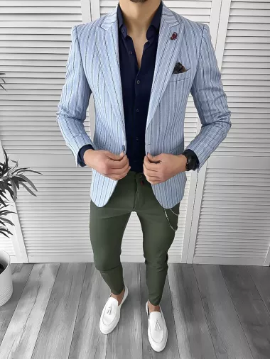 Tinuta barbati smart casual Pantaloni + Camasa + Sacou 10104