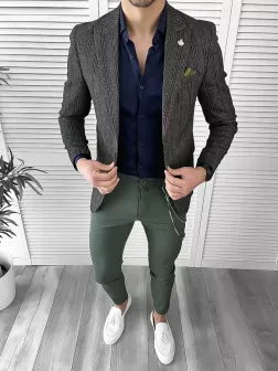 Tinuta barbati smart casual Pantaloni + Camasa + Sacou 10106