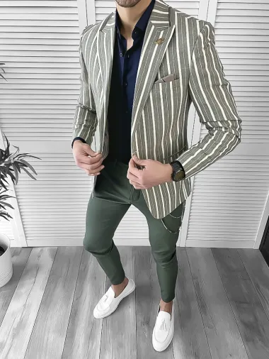 Tinuta barbati smart casual Pantaloni + Camasa + Sacou 10109