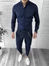 Camasa barbati slim fit bleumarin 10120