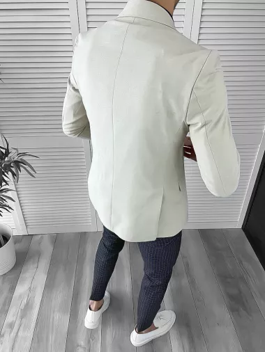 Sacou barbati slim fit bej 10126 128