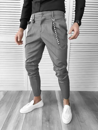 Pantaloni barbati eleganti gri 7149 P19-5.1