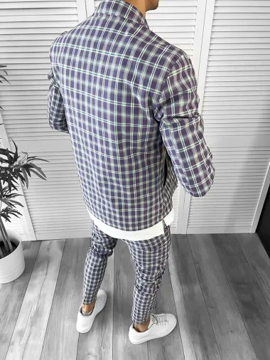 Trening barbati slim fit Pantaloni + Hanorac 10058 N3-4.3