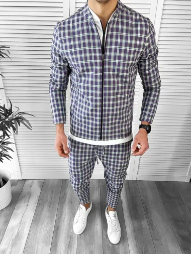 Trening barbati slim fit Pantaloni + Hanorac 10058 N3-4.3