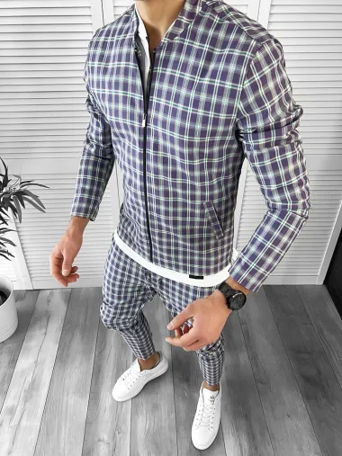 Trening barbati slim fit Pantaloni + Hanorac 10058 N3-4.3