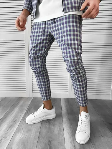 Trening barbati slim fit Pantaloni + Hanorac 10058 N3-4.3