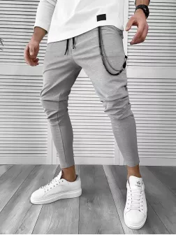 Pantaloni barbati casual gri 10052 N3-4.1