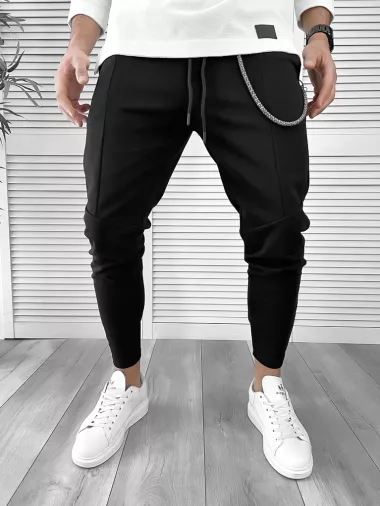 Pantaloni barbati casual negri 10056 O2-5.2