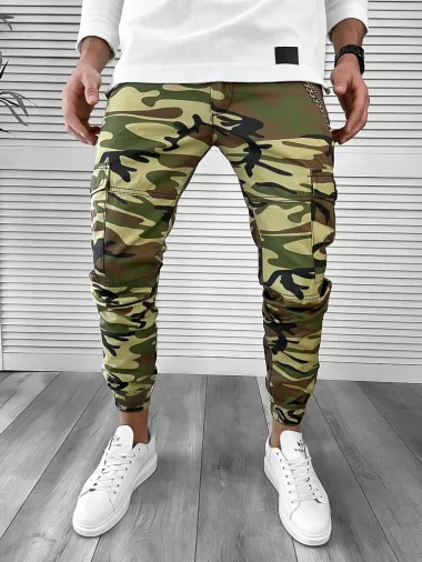 Pantaloni barbati casual cargo 7043 D5-4.2