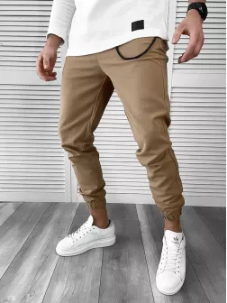 Pantaloni barbati casual bej 7182 115-5