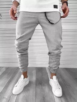 Pantaloni barbati casual gri 7182 B12-3