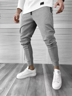 Pantaloni de trening gri conici 10043 N5-7.2
