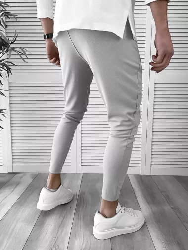 Pantaloni de trening gri conici 10045 O4-1.3