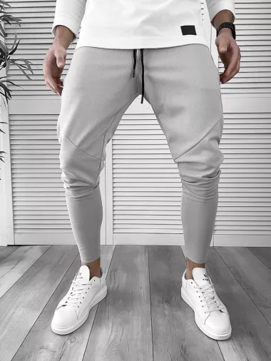 Pantaloni de trening gri conici 10045 O4-1.3