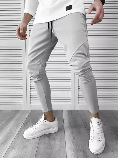 Pantaloni de trening gri conici 10045 O4-1.3