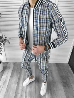 Trening barbati slim fit Pantaloni + Hanorac 10038 102-2