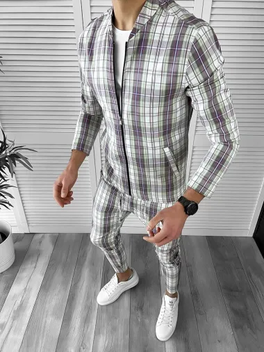 Trening barbati slim fit Pantaloni + Hanorac 10039 D7-2