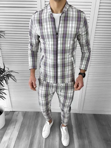 Trening barbati slim fit Pantaloni + Hanorac 10039 D7-2