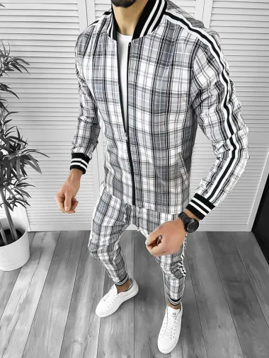 Trening barbati slim fit Pantaloni + Hanorac 10004 D3-3.1