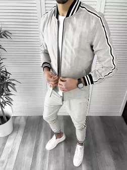 Trening barbati slim fit Pantaloni + Hanorac 10015 I11-2.1