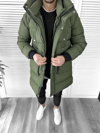 Geaca barbati groasa kaki de iarna 1021 57-2