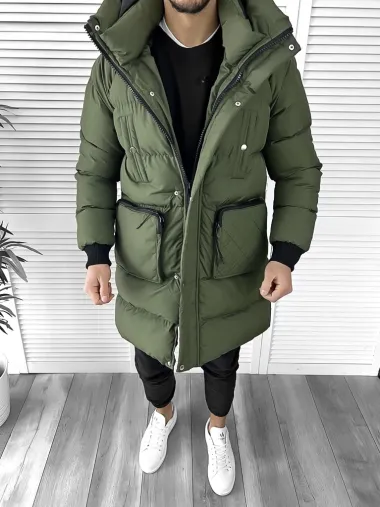 Geaca barbati groasa kaki de iarna 1021 57-2