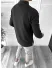 Bluza barbati neagra asimetrica 768 N7-4.2