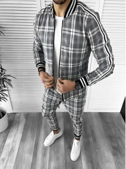 Trening barbati slim fit Pantaloni + Hanorac B9897 23-1.1