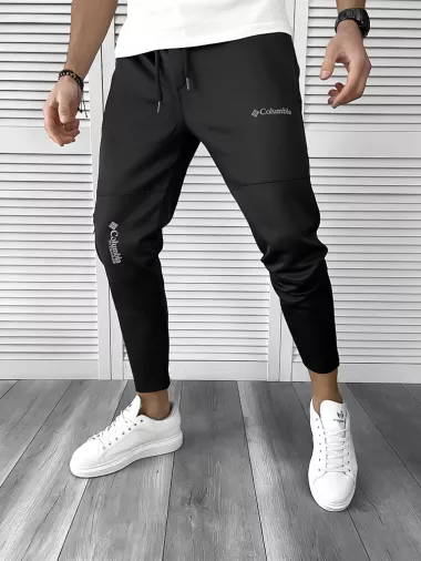 Pantaloni de trening conici negri B9867 N3-4.1